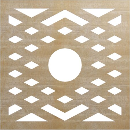 Ekena Millwork Chevron Wood Fretwork Pierced Ceiling Medallion, Birch, 40"OD x 10 3/8"ID x 1/4"T CMWP40X40X0250CHBI